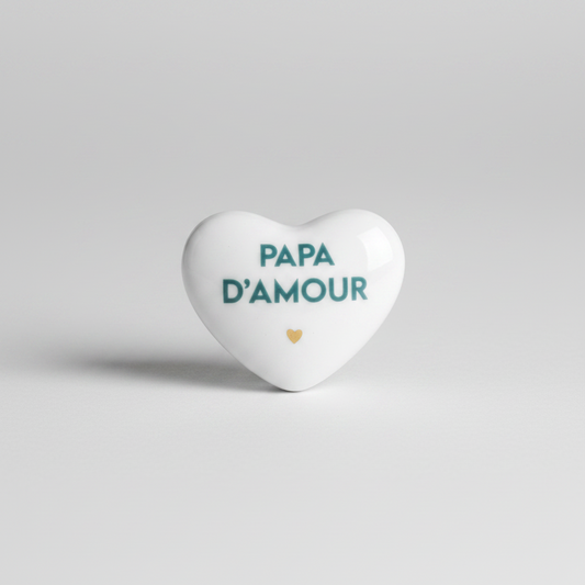 Coeur ou étoile  en céramique message