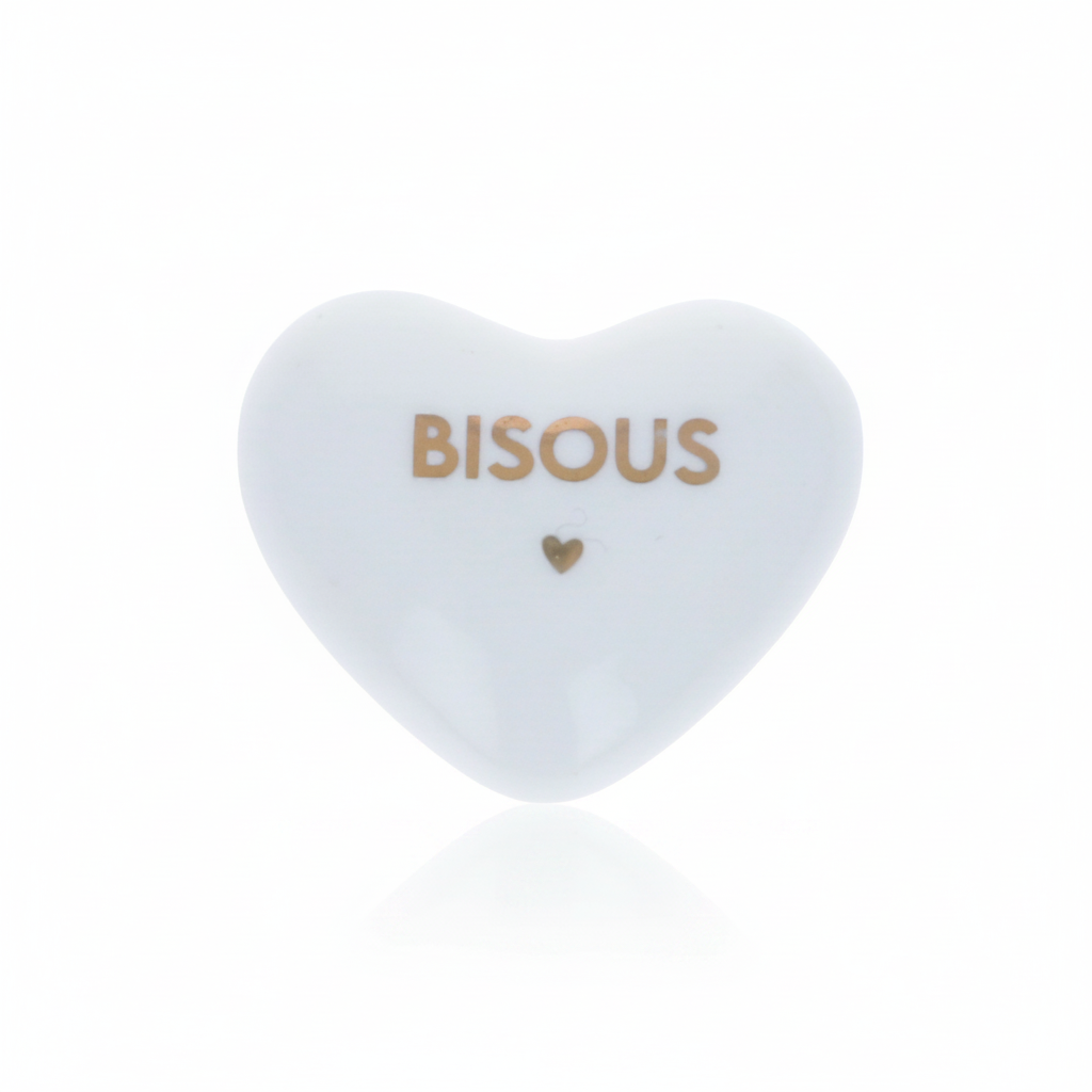 Coeur ou étoile  en céramique message