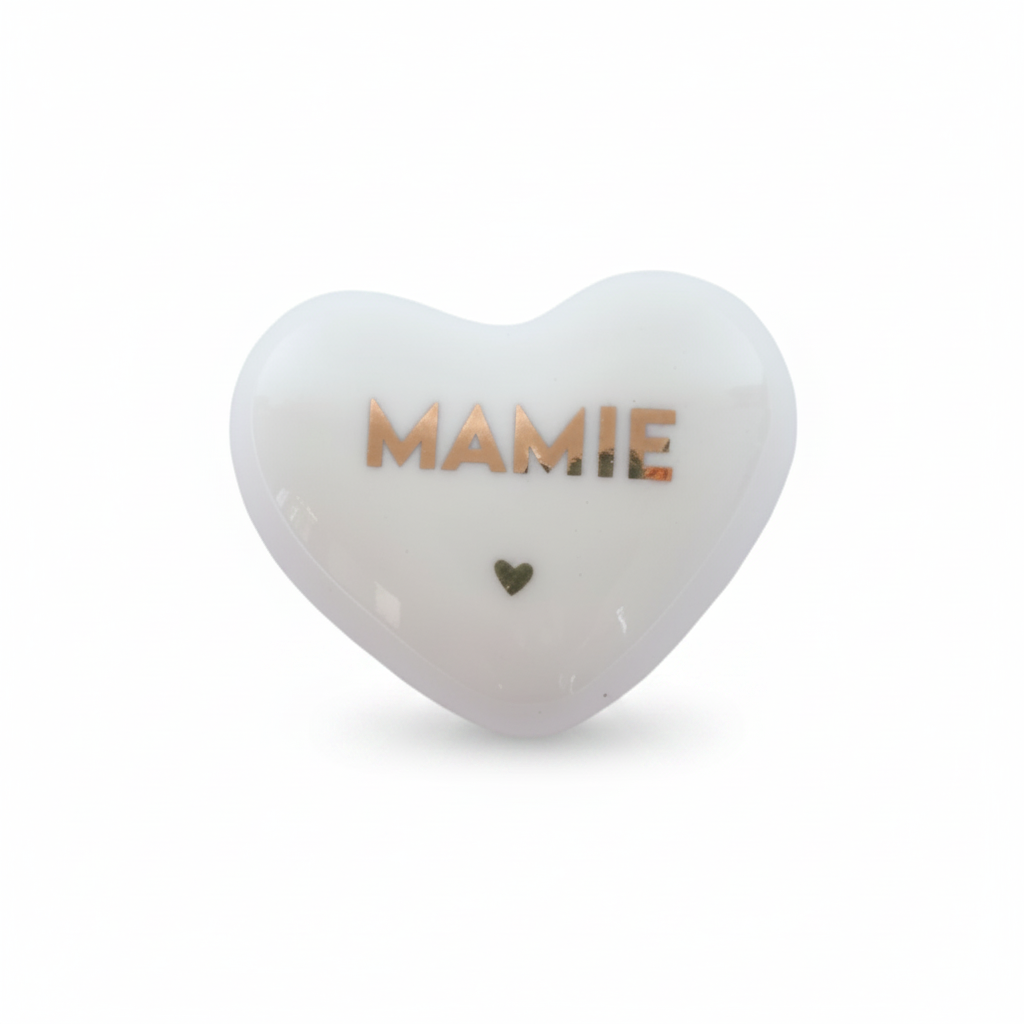Coeur ou étoile  en céramique message