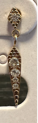 boucles d'oreilles pique strass