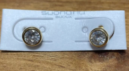 Boucles d'oreilles dorées strass