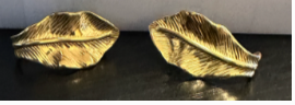 Boucles d'oreilles feuilles dorées