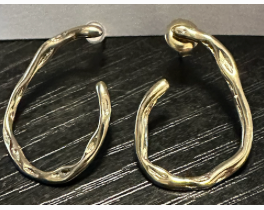 boucles d'oreilles martelées