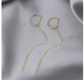 Boucles oreilles longues C Doré