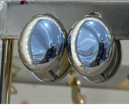 Boucle oreille boule argent