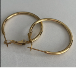 boucle oreille créole simple dore moyenne