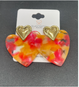 boucle oreille dore coeur