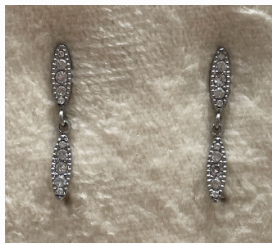 Boucle oreilles double strass argent