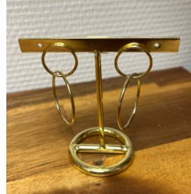 boucles d'oreille doré doubles cercles