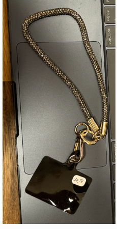 Laniere telephone courte strass