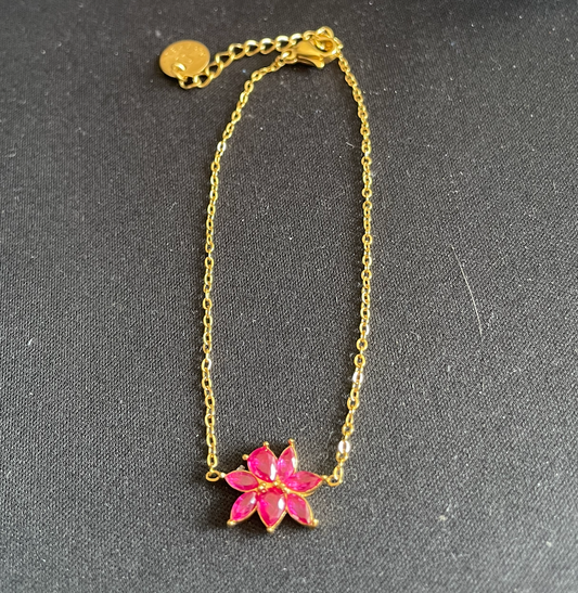 Bracelet strass rubis