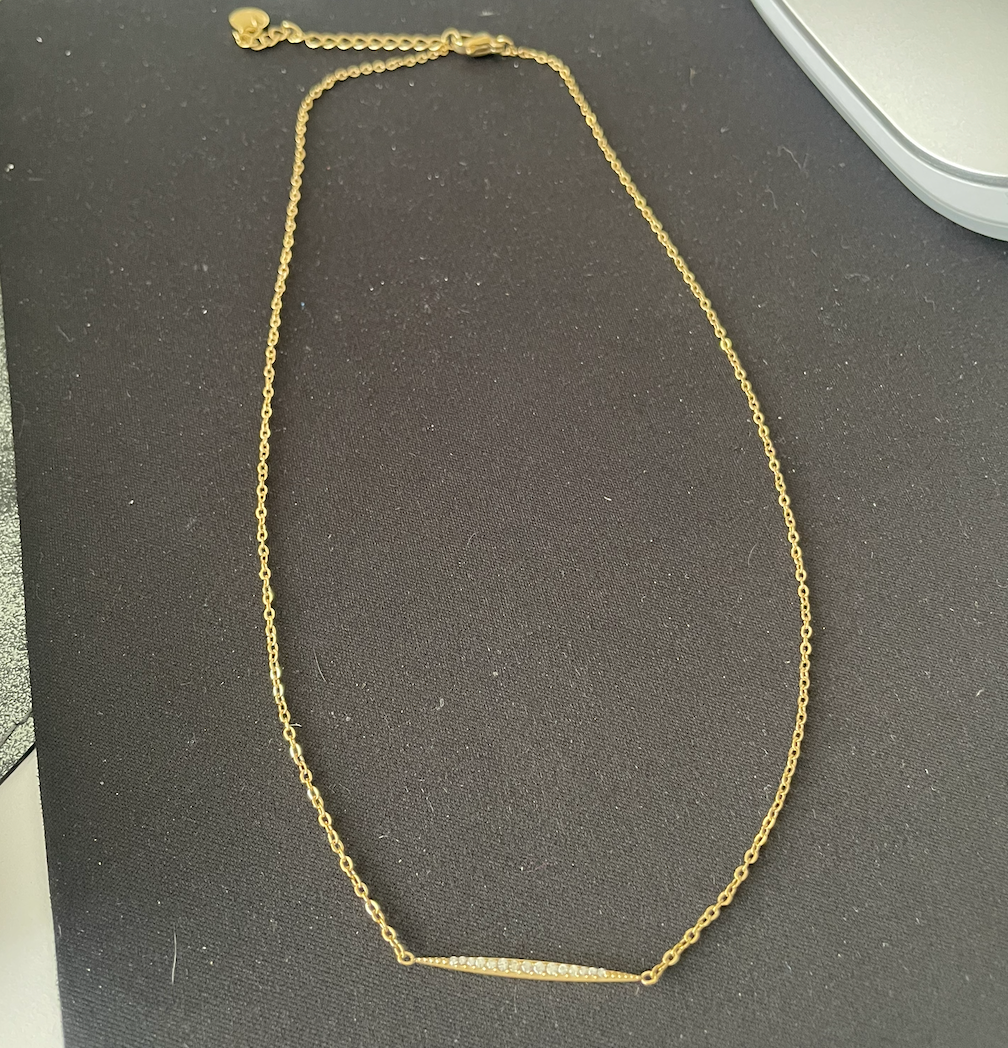collier dore strass