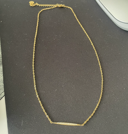 collier dore strass