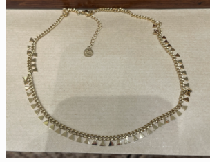 collier dore pampille triangle