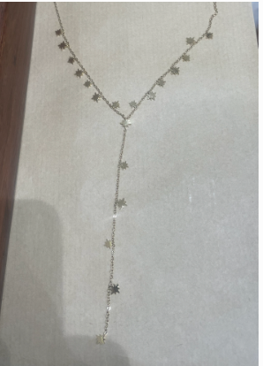 collier dore étoile plongeant