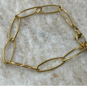 bracelet maille ovale dorée