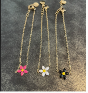 bracelet dore petite fleur marguerite