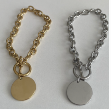 bracelet doré argent grosse maille