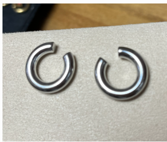 boucles piercing Gros argent ou dore