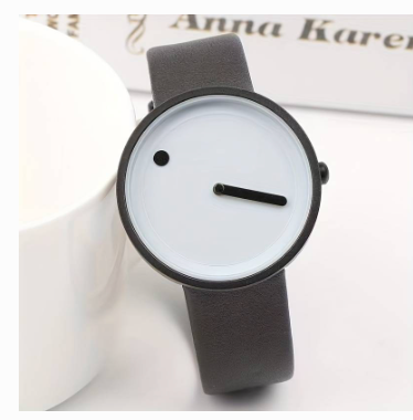 Montre quartz fond blanc ou noir