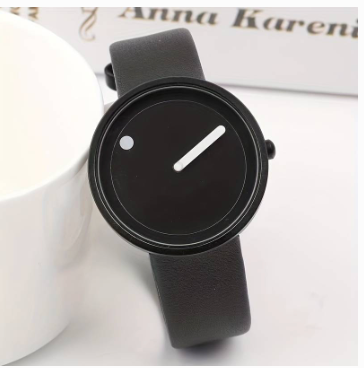 Montre quartz fond blanc ou noir