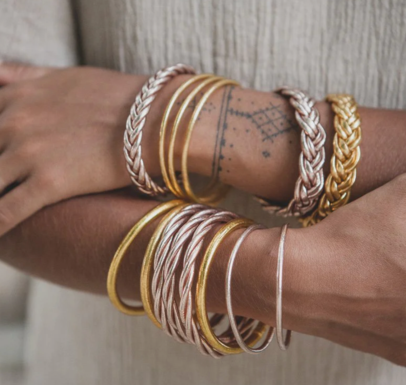 Bracelet boudhiste Fin or KUMALI