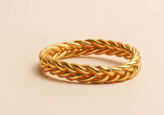 Bracelet bouddhiste KUMALI tresse Dore