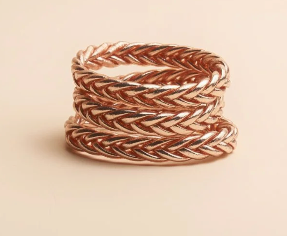 Bracelet bouddhiste KUMALI tresse champagne
