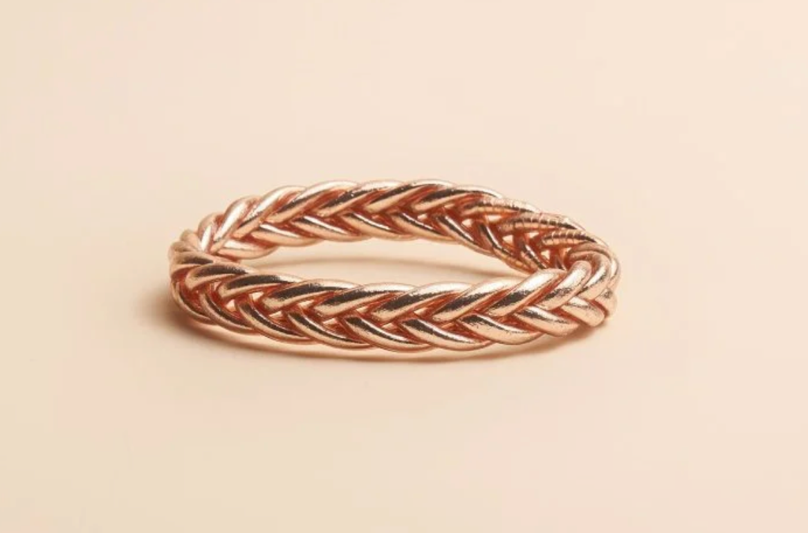 Bracelet bouddhiste KUMALI tresse champagne
