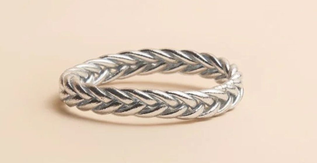 Bracelet bouddhiste KUMALI tresse argent