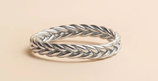 Bracelet bouddhiste KUMALI tresse argent
