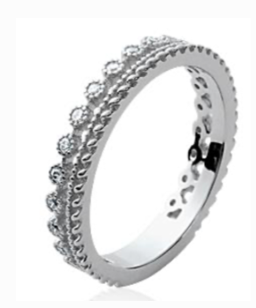 BAGUE ARGENT 925 RHODIE OZ MICROSERTI -1223610