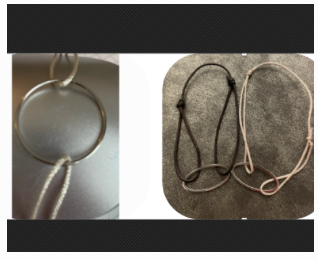 Bracelet cordon et anneau argent