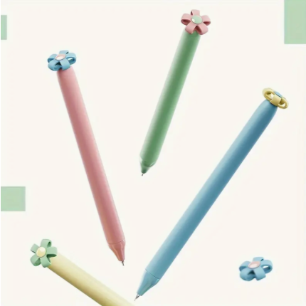Stylo gel fleur