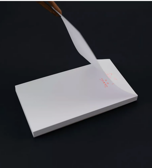 Bloc note chat plume coeur