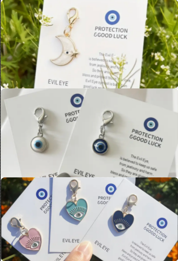Charme porte clé oeil chance