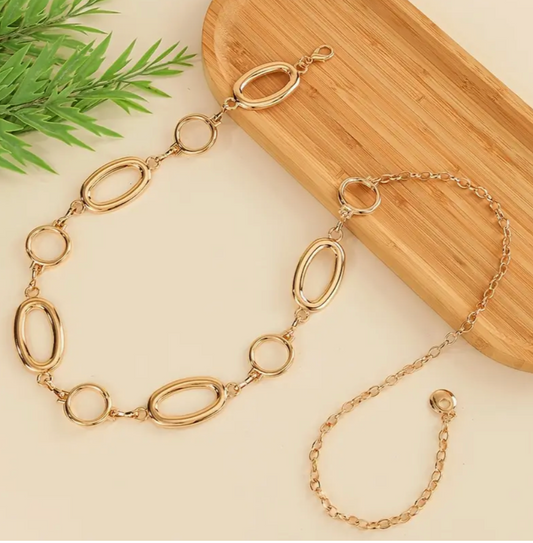 ceinture doré maille ovale