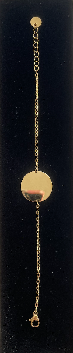 bracelet dore médaille