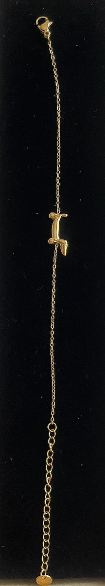 bracelet dore chien teckel