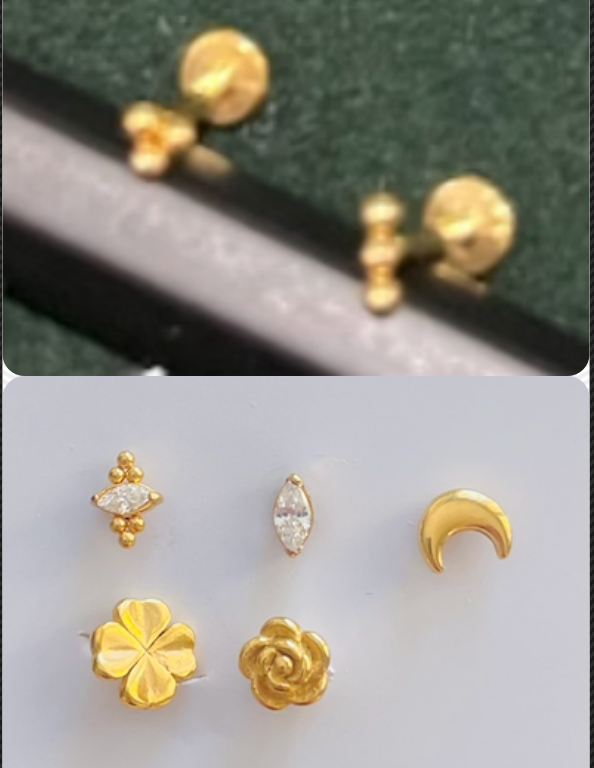 Piercing doré