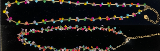collier dore multicolore