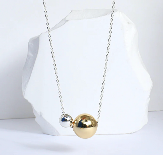 collier doré boulle dore et argent