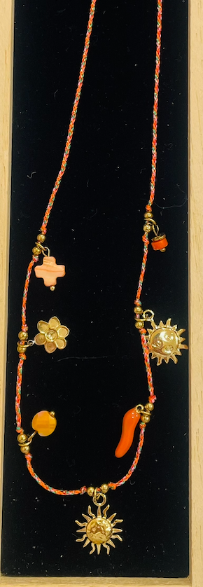 collier pampille couleur piment