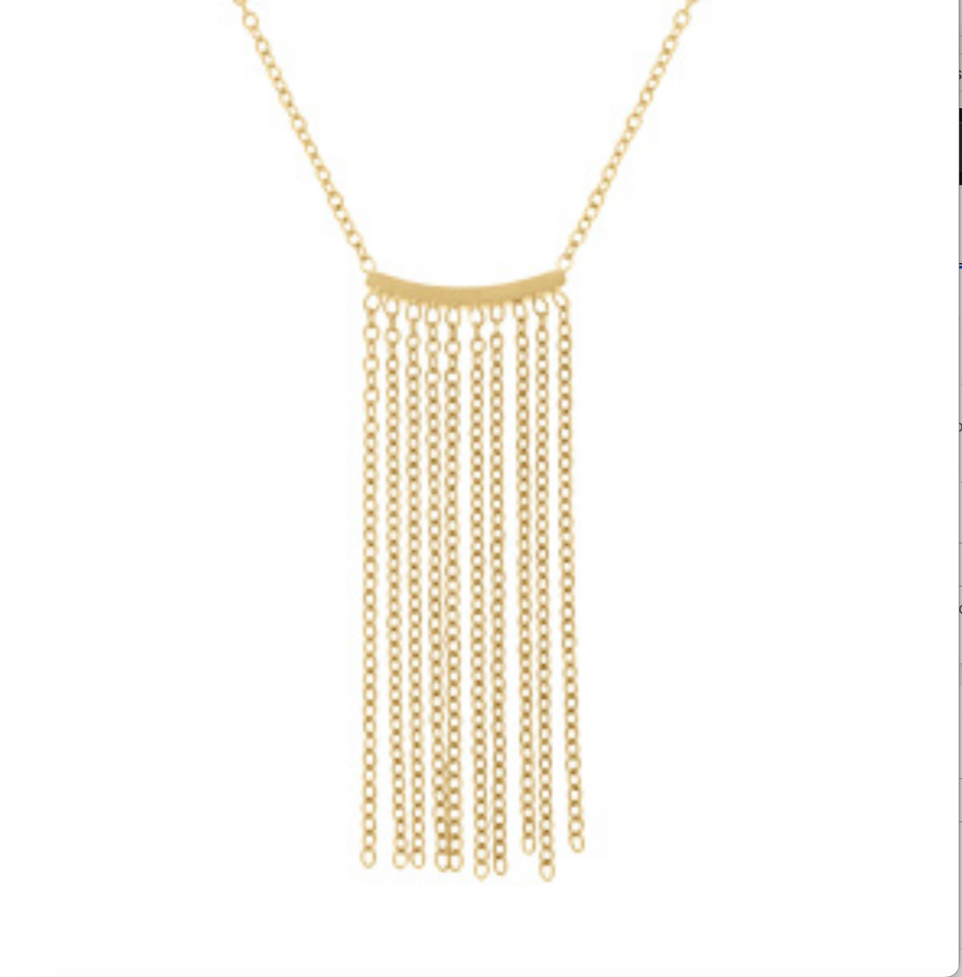 collier drapeau doré long