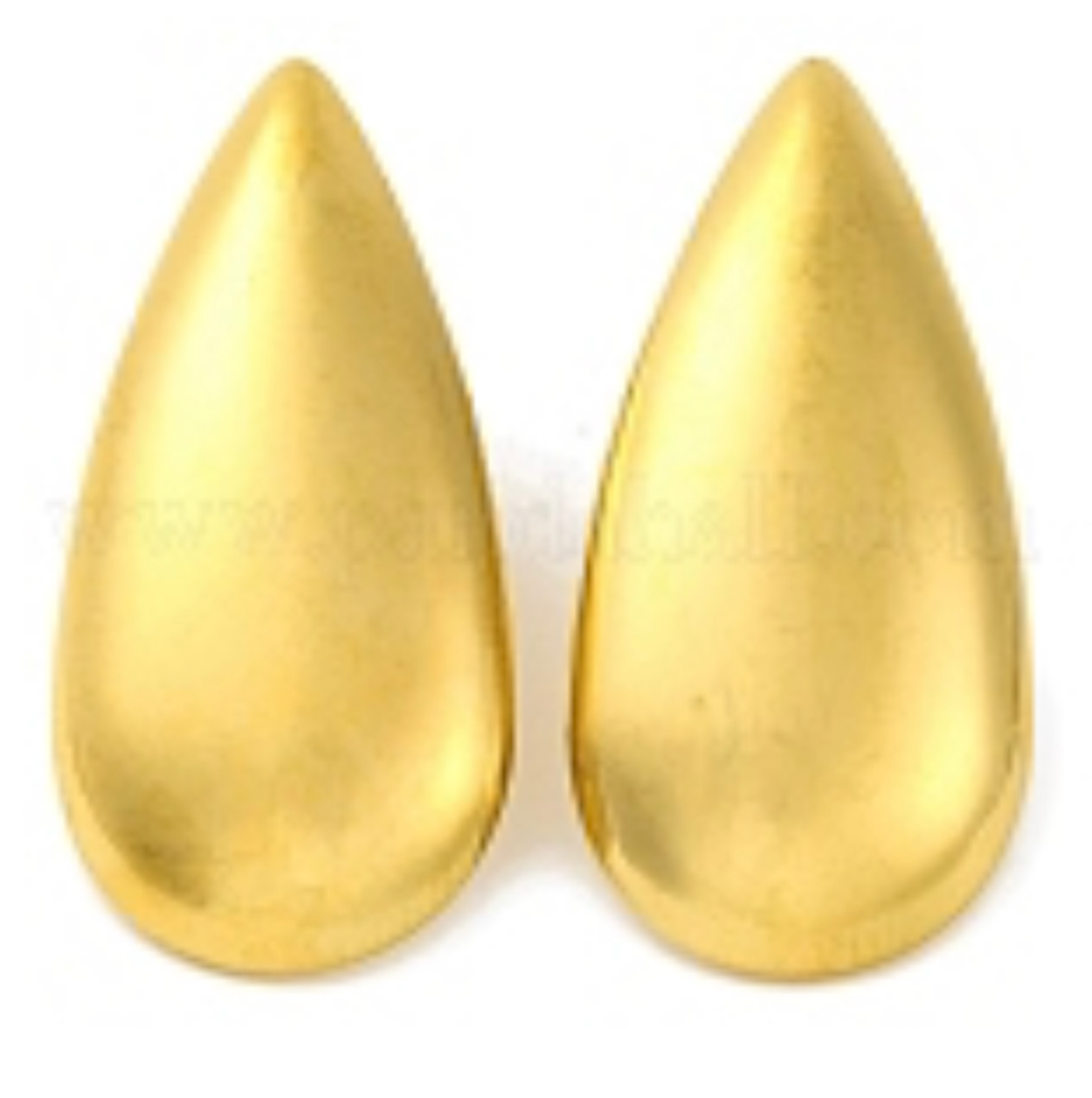 boucle oreille goutte mat dore