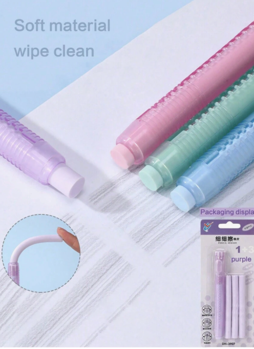 Ensemble gomme stylo + recharges