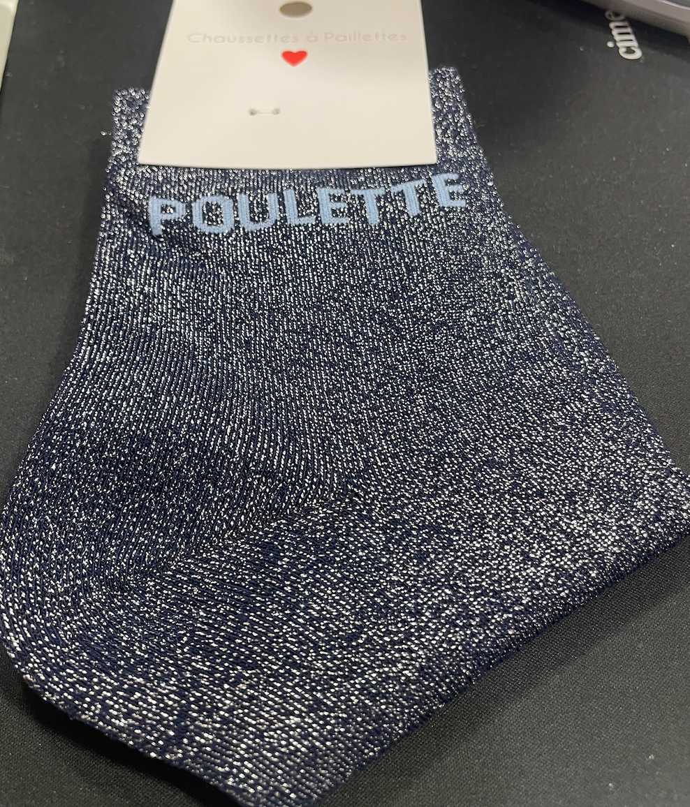 Chaussettes messages à paillettes