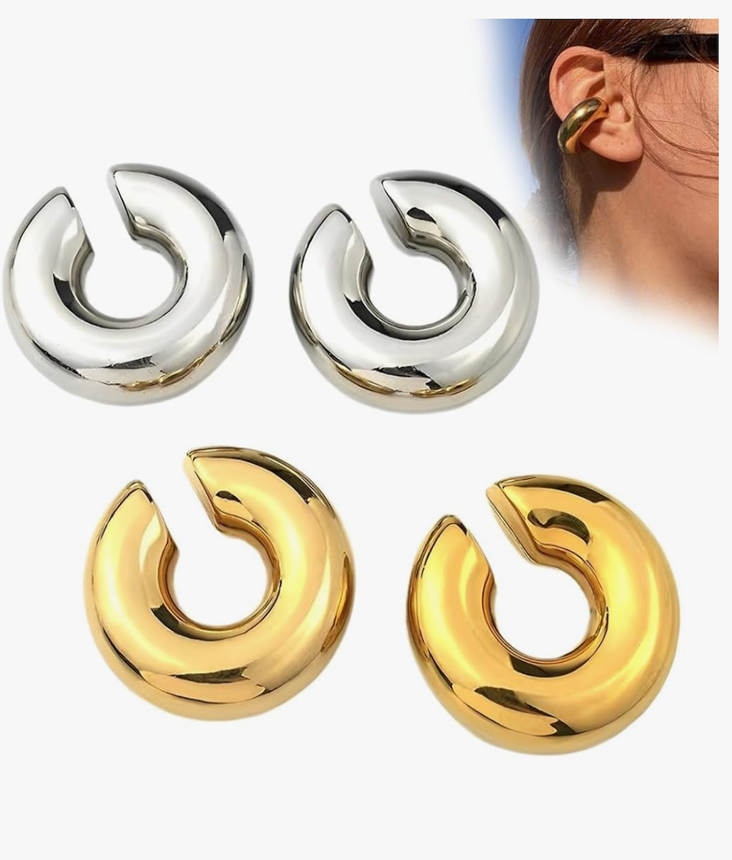 boucles piercing Gros argent ou dore