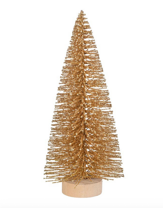 Sapin décoration petit or