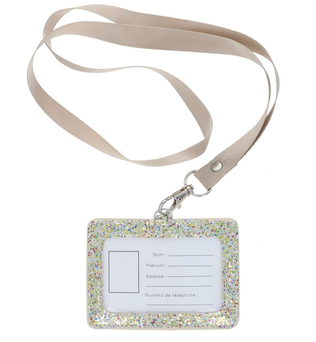 Porte carte bandoulière glitter